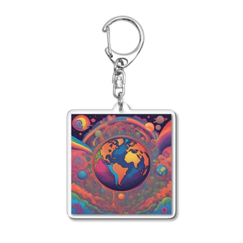 earth1-1 Acrylic Key Chain