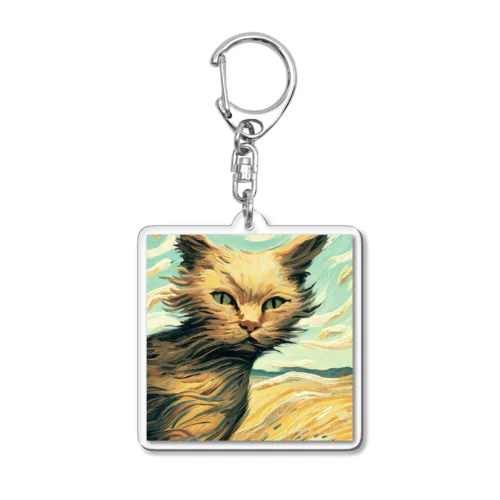 絵画シリーズ　猫 Acrylic Key Chain