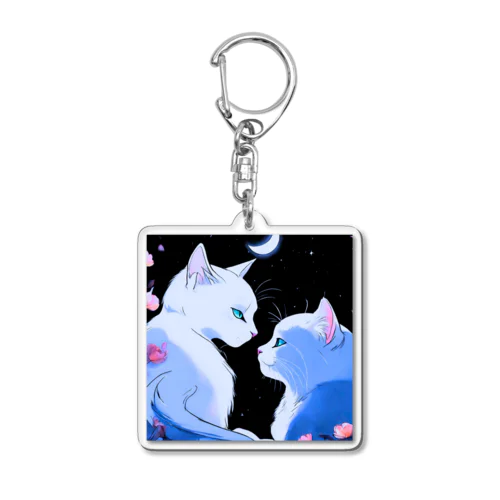 月夜猫 Acrylic Key Chain