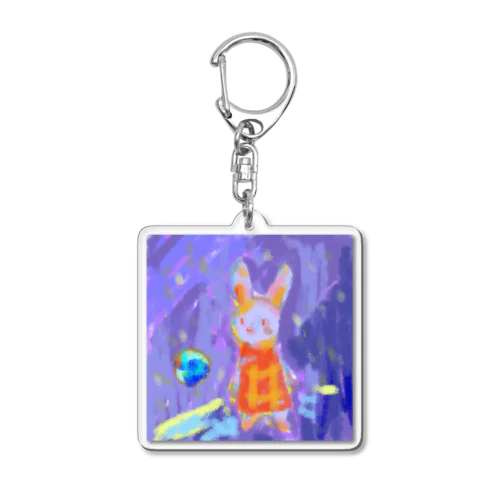 宇宙うさぎ Acrylic Key Chain