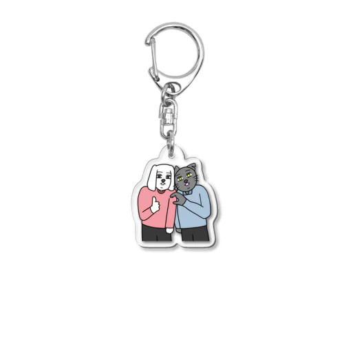 犬猫 Acrylic Key Chain