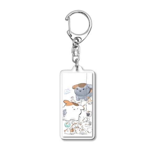 すねこすりVSろぼこすりVS NEKO Acrylic Key Chain