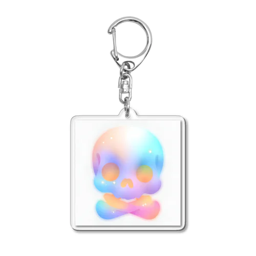 可愛いカラフルスカルグッズ Acrylic Key Chain