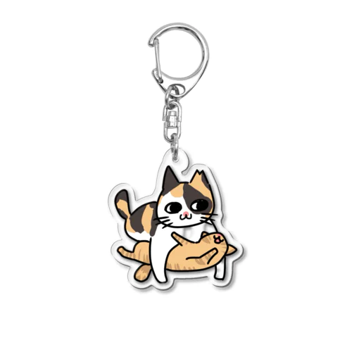 みよママの子育てTシャツ　バックプリント付き Acrylic Key Chain