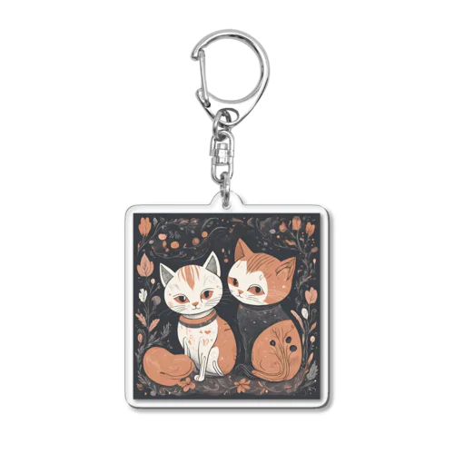 ワンダーキャットイラストグッズ Acrylic Key Chain