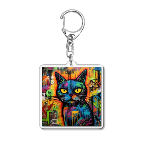 サイバーパンク猫 Acrylic Key Chain