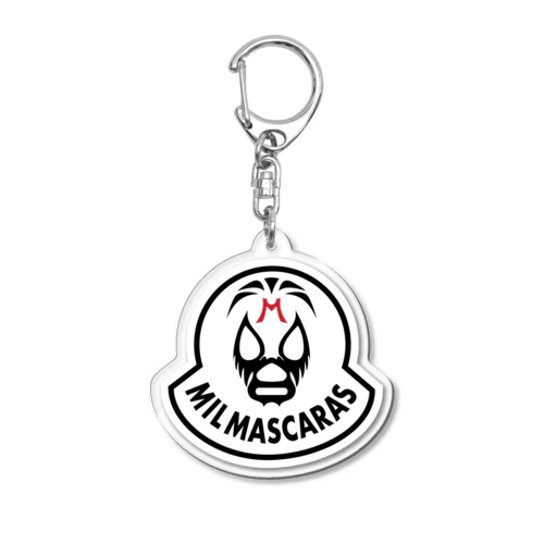 MIL MASCARAS-ミル・マスカラス ワッペン型ロゴ アクリルキーホルダー