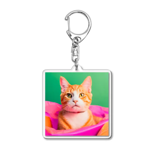 イケイケ猫ちゃん Acrylic Key Chain