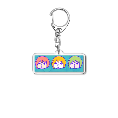 キス顔三つ子 Acrylic Key Chain