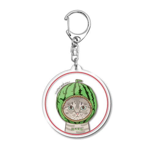 スイカを被ったハレちゃんグッズ Acrylic Key Chain