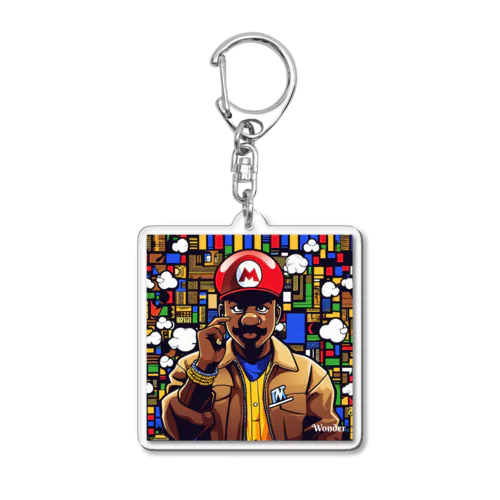 BLACK マリオ Acrylic Key Chain