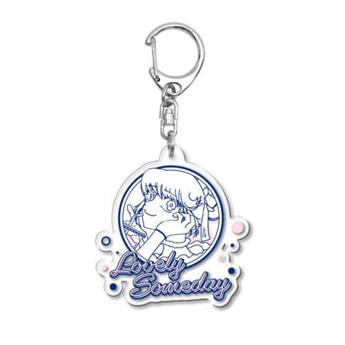 ラブサムのロゴ（ピンク） Acrylic Key Chain