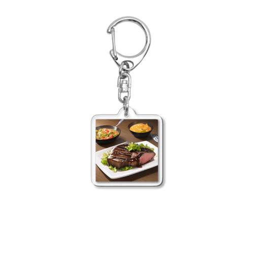 ステーキ定食 Acrylic Key Chain