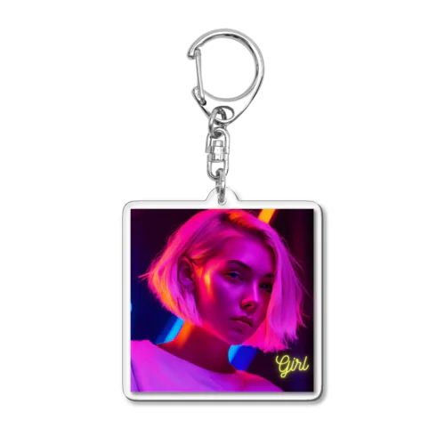 girl  Acrylic Key Chain