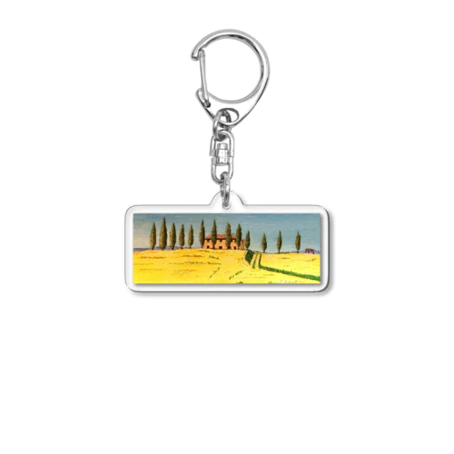 トスカーナ糸杉の風景 Acrylic Key Chain