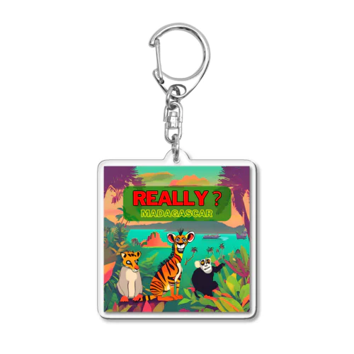 🌍 「マジですか？マダガスカル」シュールグッズ②🦁 Acrylic Key Chain