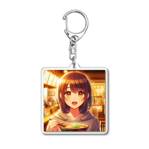 ラーメンと少女 Acrylic Key Chain