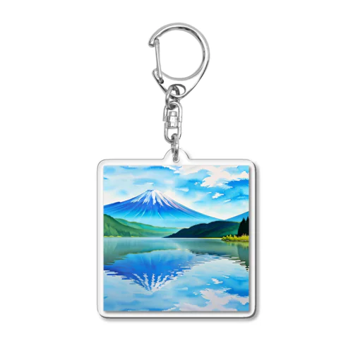 山中湖からの富士 Acrylic Key Chain