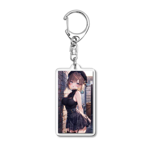 秋の装い(ベレー帽)AKANE Acrylic Key Chain