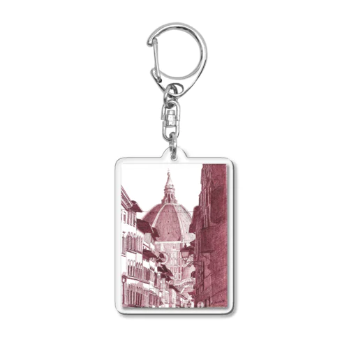 フィレンツェの街並み Acrylic Key Chain