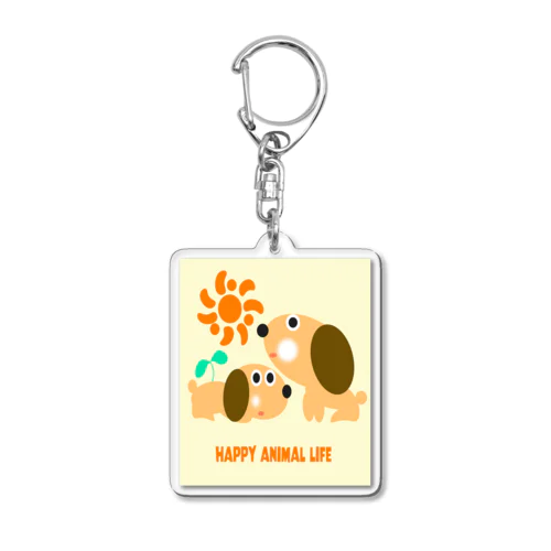 HAPPY ANIMAL LIFE  Acrylic Key Chain