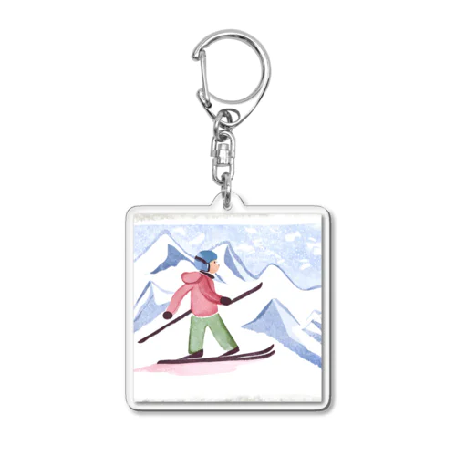 スキーがすき Acrylic Key Chain