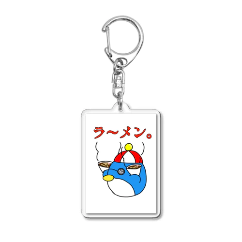 ビビリペンギンのラーメン Acrylic Key Chain