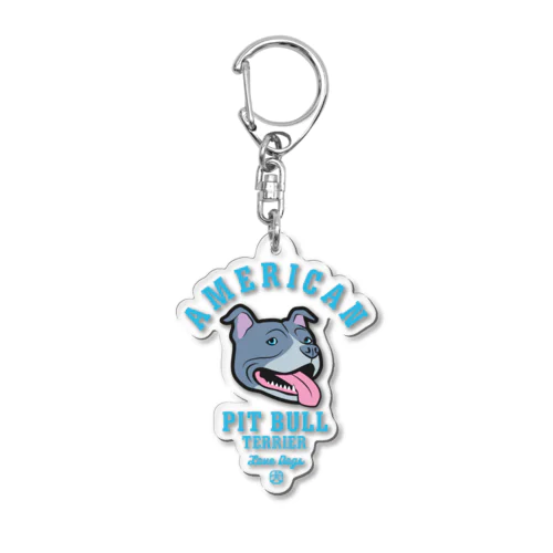 Love❤️Dogs（アメリカンピットブルテリア・青鼻） Acrylic Key Chain