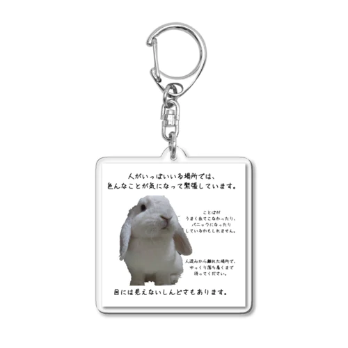 人いっぱいマシュマロちゃん Acrylic Key Chain