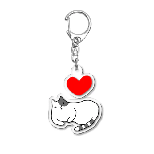 l  love ねこ Acrylic Key Chain