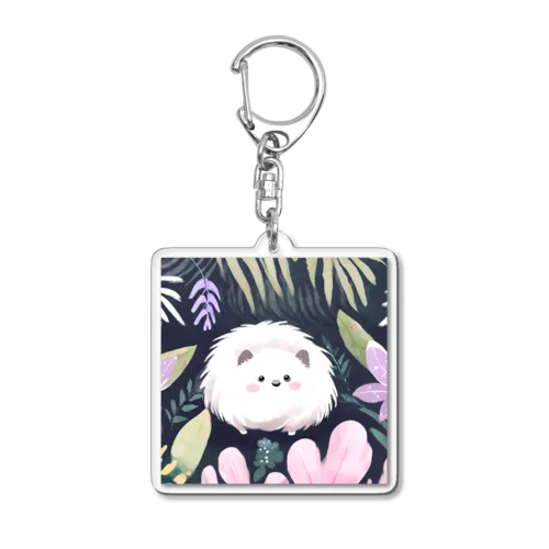 はにかむフワフワちゃん Acrylic Key Chain