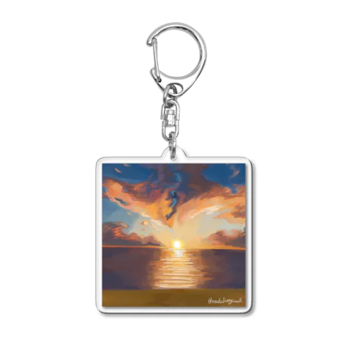 黄昏時の海 Acrylic Key Chain