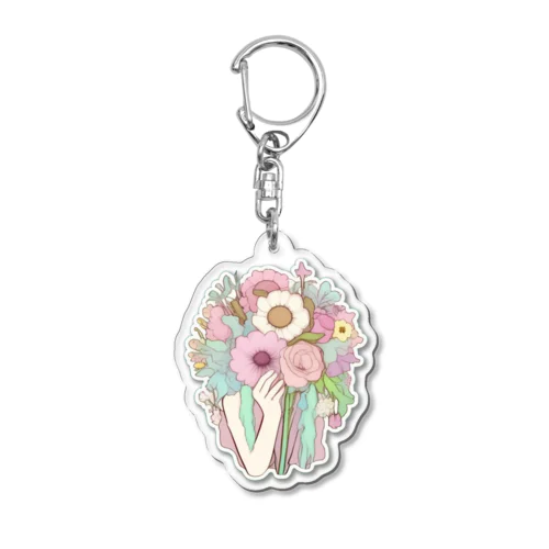 Flower Acrylic Key Chain