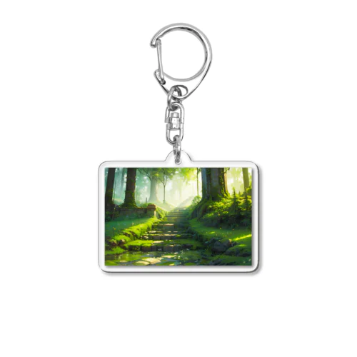 Green Green Journey　〜陽光に照らされた新緑の旅〜　No.2　「緑風の誘い」 Acrylic Key Chain