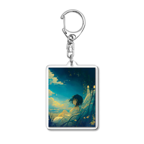 Green Green Journey　〜陽光に照らされた新緑の旅〜　No.1「残夏」 Acrylic Key Chain