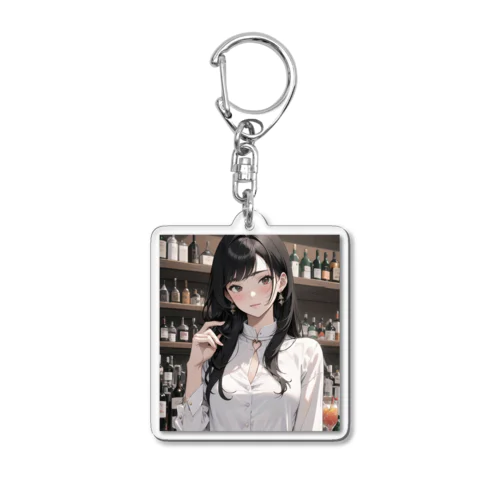 女性バーテンダー Acrylic Key Chain