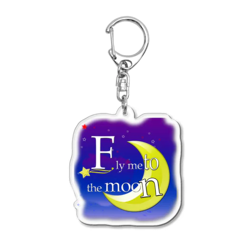 FLY ME TO THE MOON Acrylic Key Chain