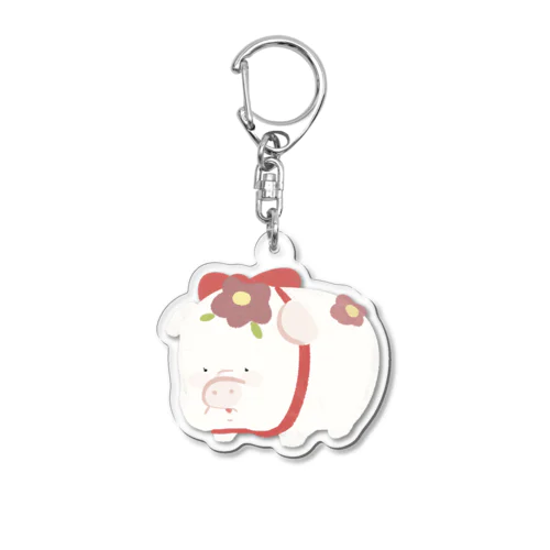 店長のアイコンの豚ちゃん Acrylic Key Chain