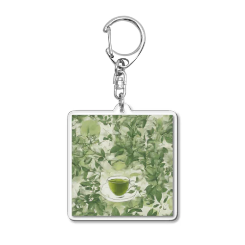 グリーンティーのアート　green tea art Acrylic Key Chain