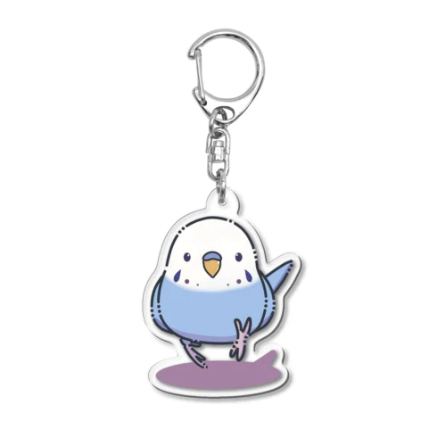 インコ走る Acrylic Key Chain