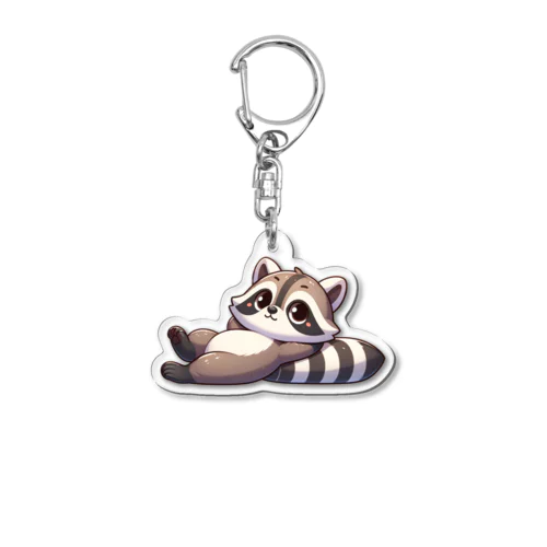 のんびりアライグマちゃん🦝 Acrylic Key Chain