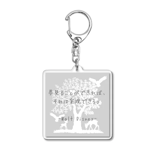 いじんふれーず「ウォルト・ディズニー」1 Acrylic Key Chain