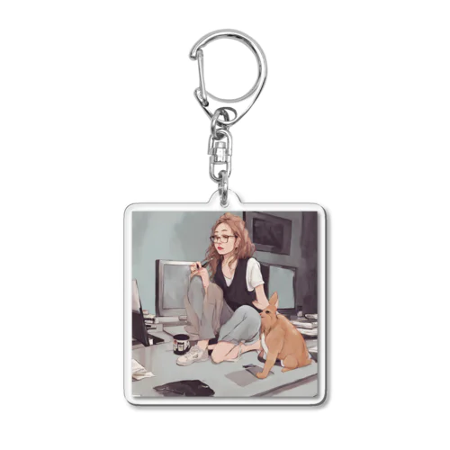 このキャロットケーキ美味しそうだね Acrylic Key Chain