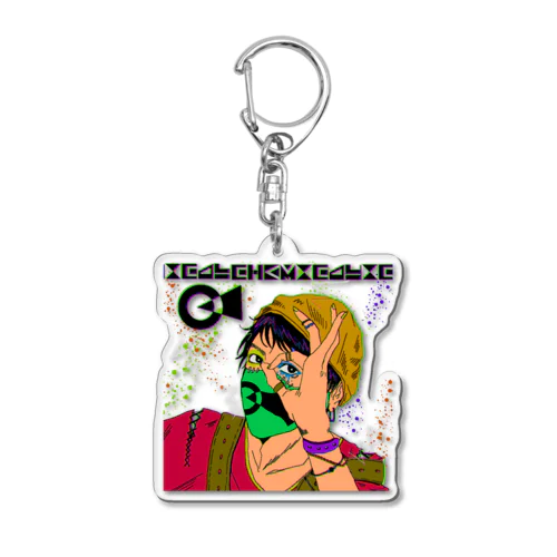 ◎⊿覗く男 Acrylic Key Chain