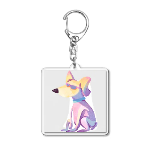 かっこいい犬のグッズ Acrylic Key Chain