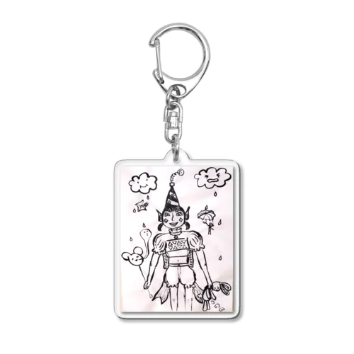 遊園地のピエロ Acrylic Key Chain