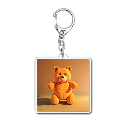 オレンジな熊さん Acrylic Key Chain