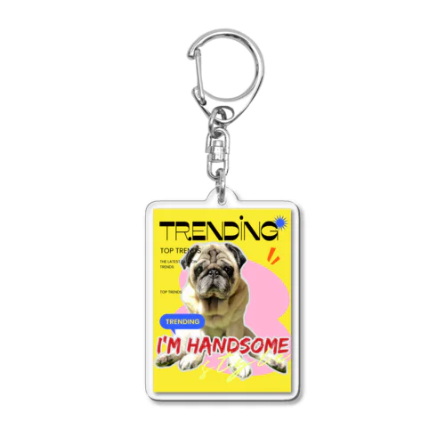 I am Pug!3 Acrylic Key Chain