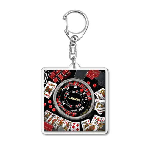 poker world 01 Acrylic Key Chain