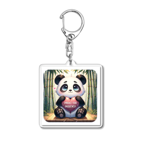 かわいいパンダ、イラストのグッズ Acrylic Key Chain